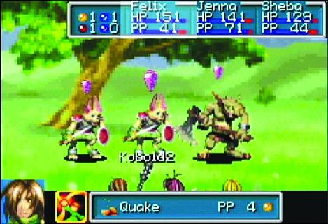 Golden Sun: The Lost Age - GBA Screen
