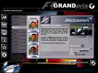 Grand Prix World - PC Screen