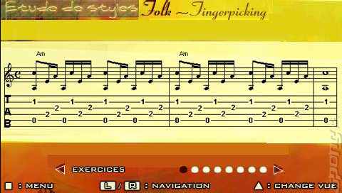 Guitar Hits 2006 - PSP Screen