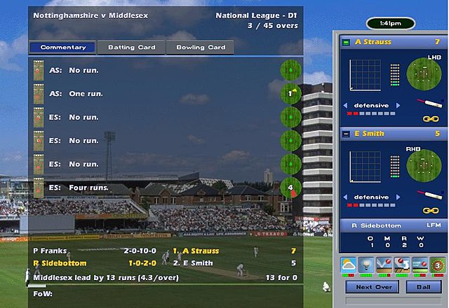 International Cricket Captain: The Ashes 2005 - PC Screen