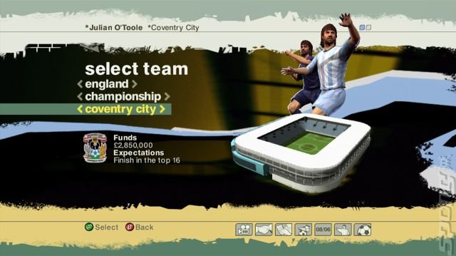 LMA Manager 2007 - Xbox 360 Screen