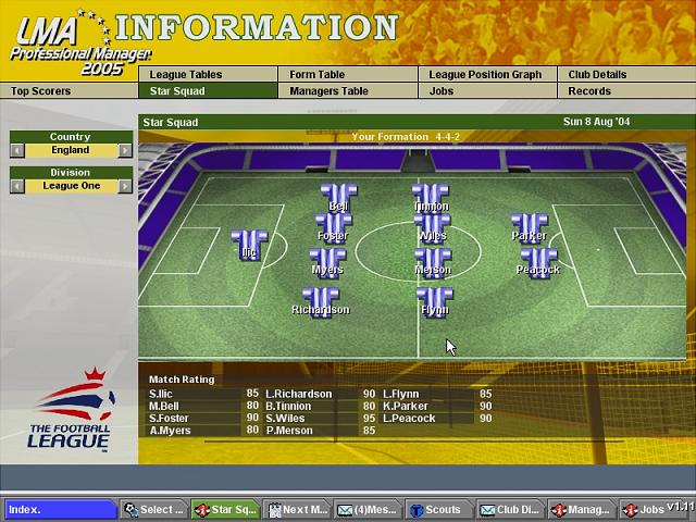 LMA Professional Manager 2005 - PC Screen