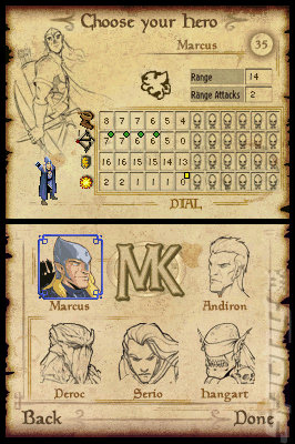 Mage Knight: Destiny's Soldier - DS/DSi Screen