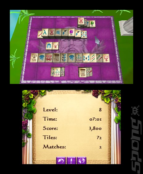 Mahjong Mysteries: Ancient Athena - 3DS/2DS Screen
