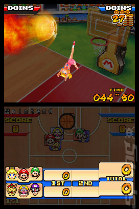 Mario Slam Basketball - DS/DSi Screen
