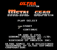 Metal Gear - NES Screen
