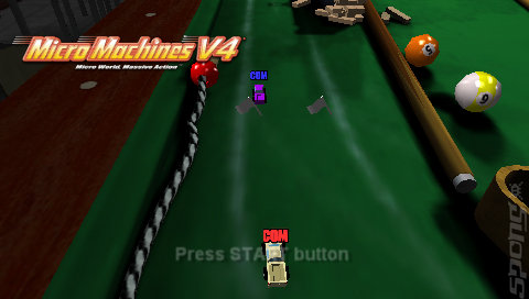 Micro Machines v4 - PSP Screen