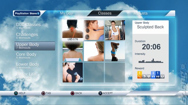 My Fitness Coach: Club - PS3 Screen