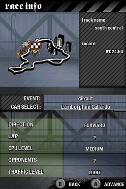 Need For Speed: Most Wanted - DS/DSi Screen