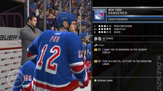 NHL 12 - PS3 Screen