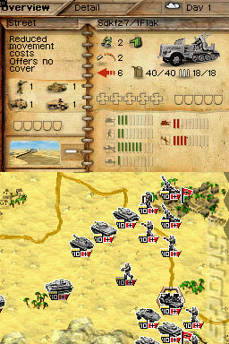 Panzer Tactics DS - DS/DSi Screen