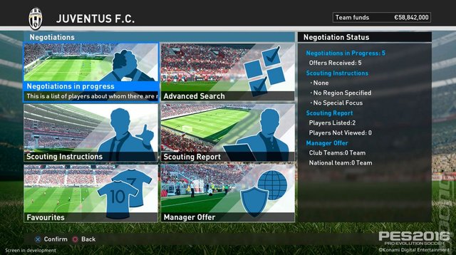 PES 2016: Pro Evolution Soccer - PC Screen