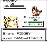 Pokemon Yellow - Game Boy Screen