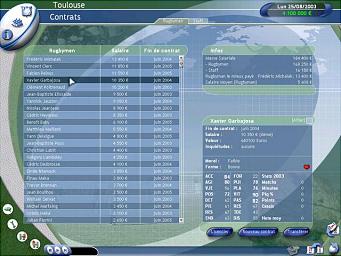 Pro Rugby Manager 2004 - PC Screen