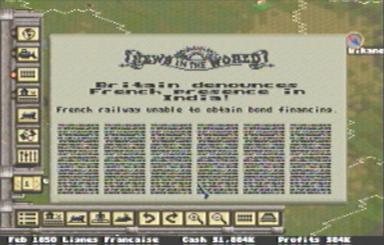 Railroad Tycoon II - PlayStation Screen