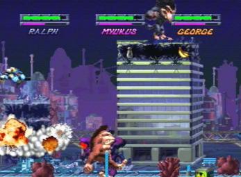 Rampage Through Time - PlayStation Screen