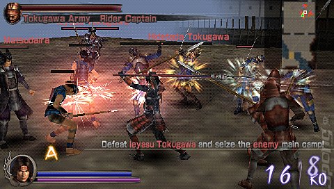 Samurai Warriors: State of War - PSP Screen