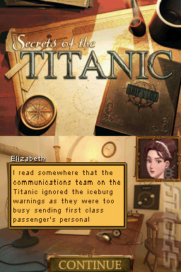 Secrets of the Titanic - DS/DSi Screen