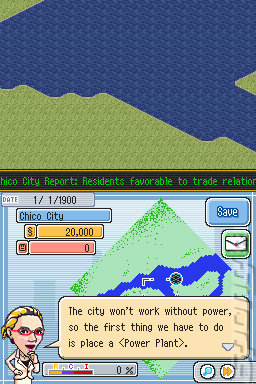 SimCity DS - DS/DSi Screen