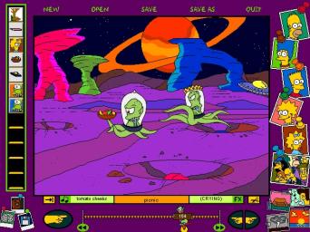 Simpsons Cartoon Studio - PC Screen