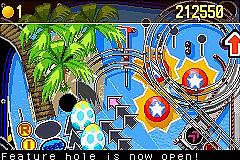 Sonic Pinball Party - GBA Screen