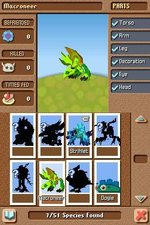 Spore Creatures - DS/DSi Screen