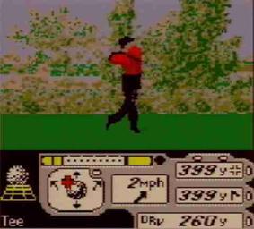 Tiger Woods PGA Tour 2000 - Game Boy Color Screen
