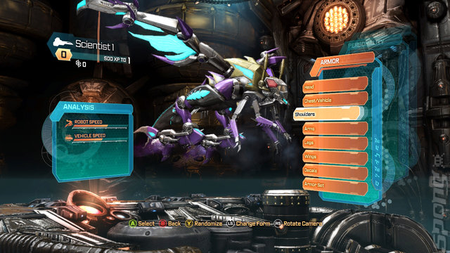 Transformers: Fall of Cybertron - Xbox 360 Screen