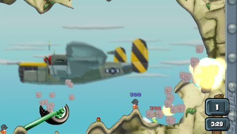 Worms: Open Warfare 2 - PSP Screen