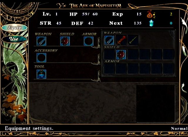 Ys: The Ark of Napishtim - PS2 Screen