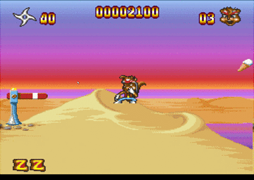 Zero, The Kamikaze Squirrel - SNES Screen