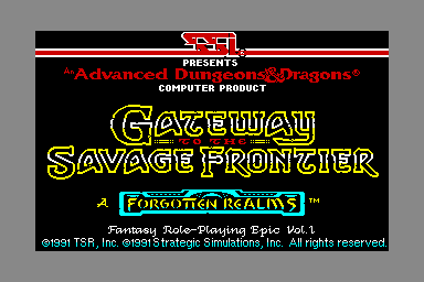 Advanced Dungeons and Dragons: Gateway to the Savage Frontie - C64 Screen