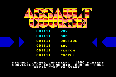 Assault Course - C64 Screen