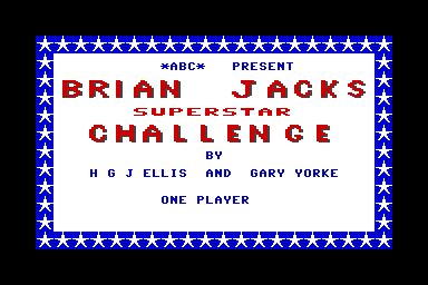 Brian Jacks Superstar Challenge - C64 Screen