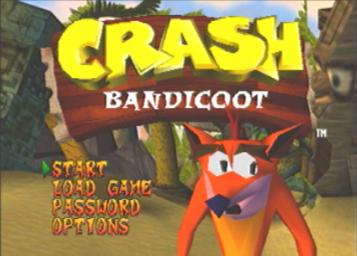 Crash Bandicoot - PlayStation Screen