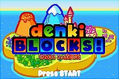 Denki Blocks! - GBA Screen