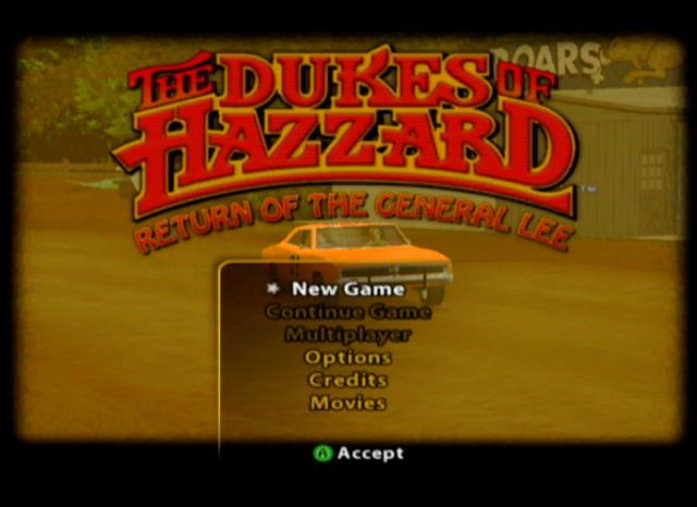 Dukes of Hazzard: Return of the General Lee - Xbox Screen