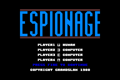 Espionage - C64 Screen