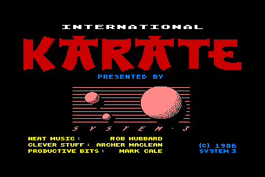 International Karate - C64 Screen