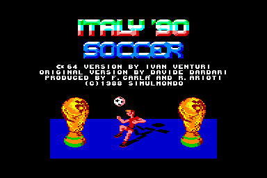 Italy '90 Soccer - C64 Screen