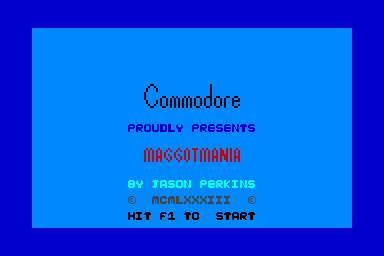 Maggotmania - C64 Screen