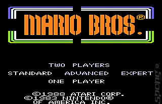 Mario Brothers - Atari 7800 Screen