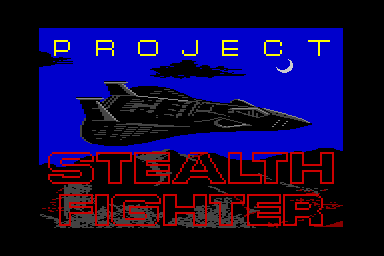 Project Stealth Fighter - C64 Screen