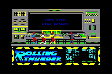 Rolling Thunder - C64 Screen