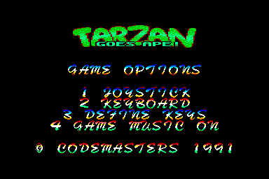 Tarzan Goes Ape - C64 Screen